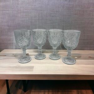 Hobstar | 12 oz | Clear Crystal Glass | Water or Wine | Goblets
